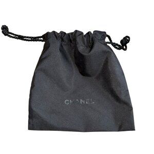 Chanel Black drawstring jewelry wallet dust bag NEW